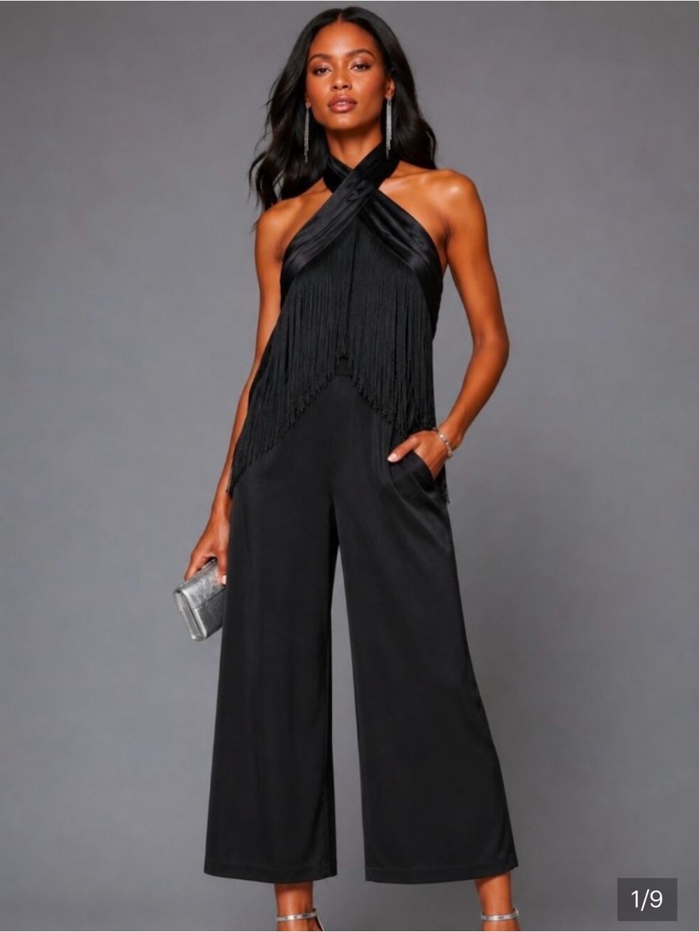 Rachel Zoe Black Fringe Jumpsuit “Maria” - Picture 8 of 8